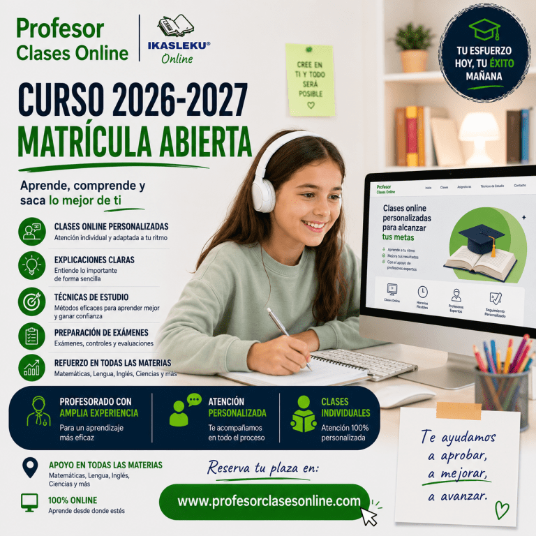Lee más sobre el artículo Curso 2026-2027: Matrícula Abierta. Reserva Tu Plaza y Tu Horario !!!