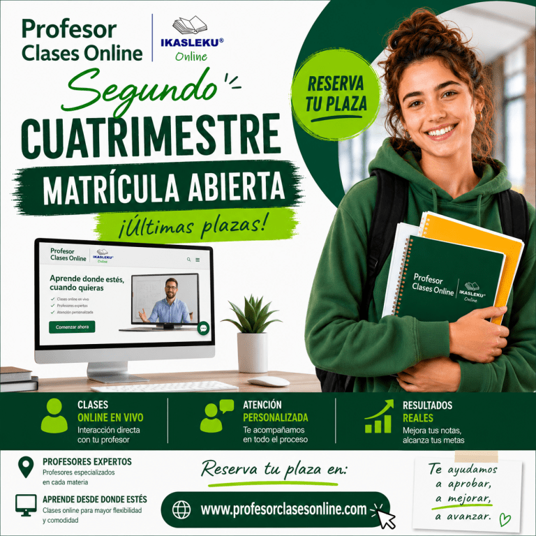 Lee más sobre el artículo Segundo Cuatrimestre: Últimas Plazas. Reserva Tu Plaza y Tu Horario !!!